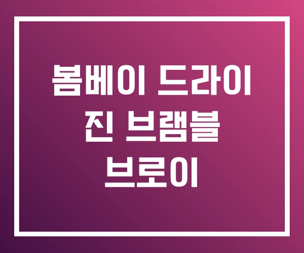 봄베이 드라이 진 브램블 브로이 봄베이 드라이 진 브램블 브로이