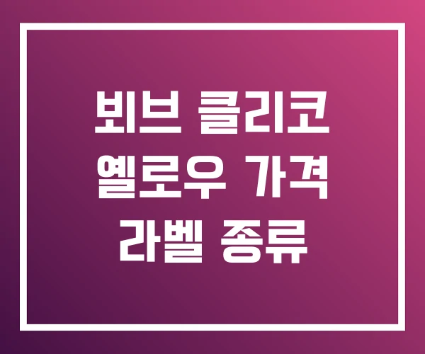 뵈브 클리코 옐로우 가격 라벨 종류