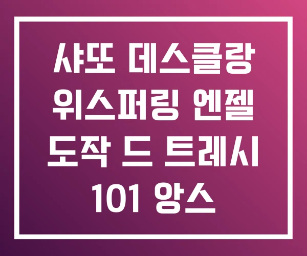 샤또 데스클랑 위스퍼링 엔젤 도작 드 트레시 101 앙스