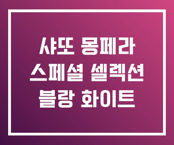 샤또 몽페라 스페셜 셀렉션 블랑 화이트 샤또 몽페라 스페셜 셀렉션 블랑 화이트
