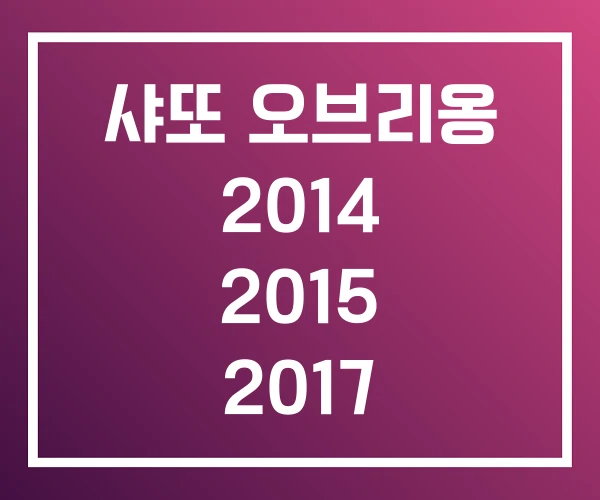 샤또 오브리옹 2014 2015 2017 샤또 오브리옹 2014 2015 2017