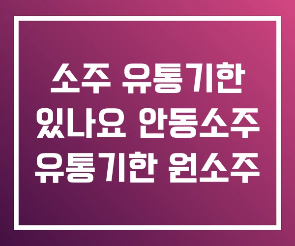 소주 유통기한 있나요 안동소주 유통기한 원소주 소주 유통기한 있나요 안동소주 유통기한 원소주
