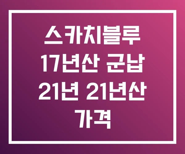 스카치블루 17년산 군납 21년 21년산 가격 스카치블루 17년산 군납 21년 21년산 가격