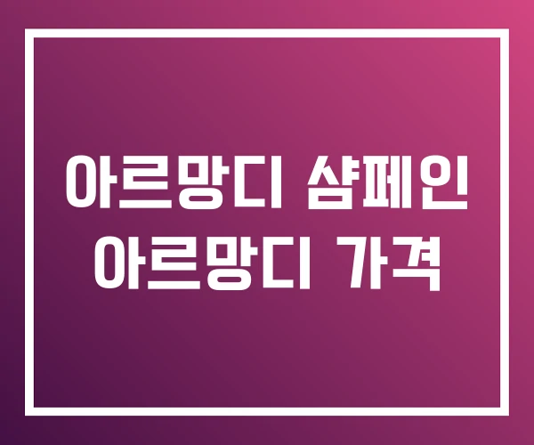 아르망디 샴페인 아르망디 가격 아르망디 샴페인 아르망디 가격