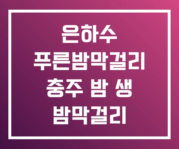 은하수 푸른밤막걸리 충주 밤 생 밤막걸리 은하수 푸른밤막걸리 충주 밤 생 밤막걸리