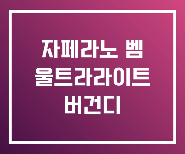자페라노 벰 울트라라이트 버건디 자페라노 벰 울트라라이트 버건디