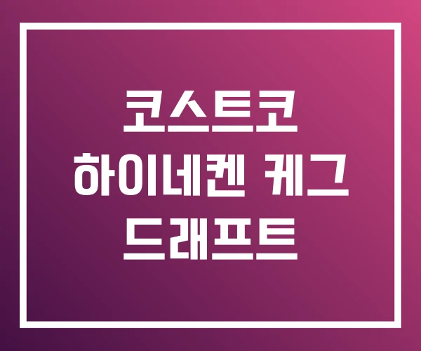 코스트코 하이네켄 케그 드래프트 코스트코 하이네켄 케그 드래프트