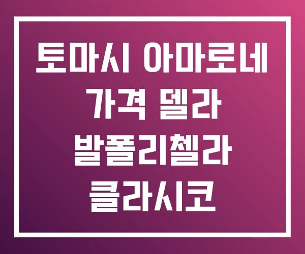 토마시 아마로네 가격 델라 발폴리첼라 클라시코 토마시 아마로네 가격 델라 발폴리첼라 클라시코