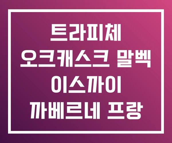트라피체 오크캐스크 말벡 이스까이 까베르네 프랑 테소로 트라피체 오크캐스크 말벡 이스까이 까베르네 프랑 테소로