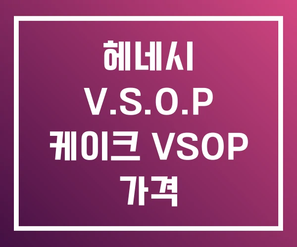 헤네시 V.S.O.P 케이크 VSOP 가격