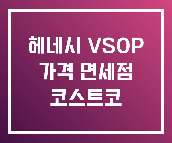 헤네시 VSOP 가격 면세점 코스트코 헤네시 VSOP 가격 면세점 코스트코